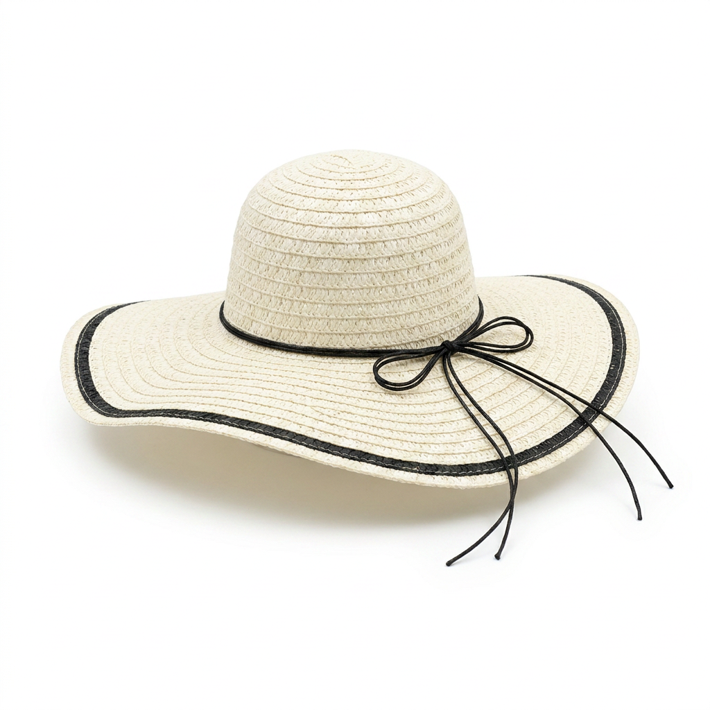Straw Brim Hat - Ivory
