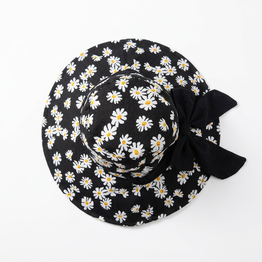 Daisy Sun Hat - Black