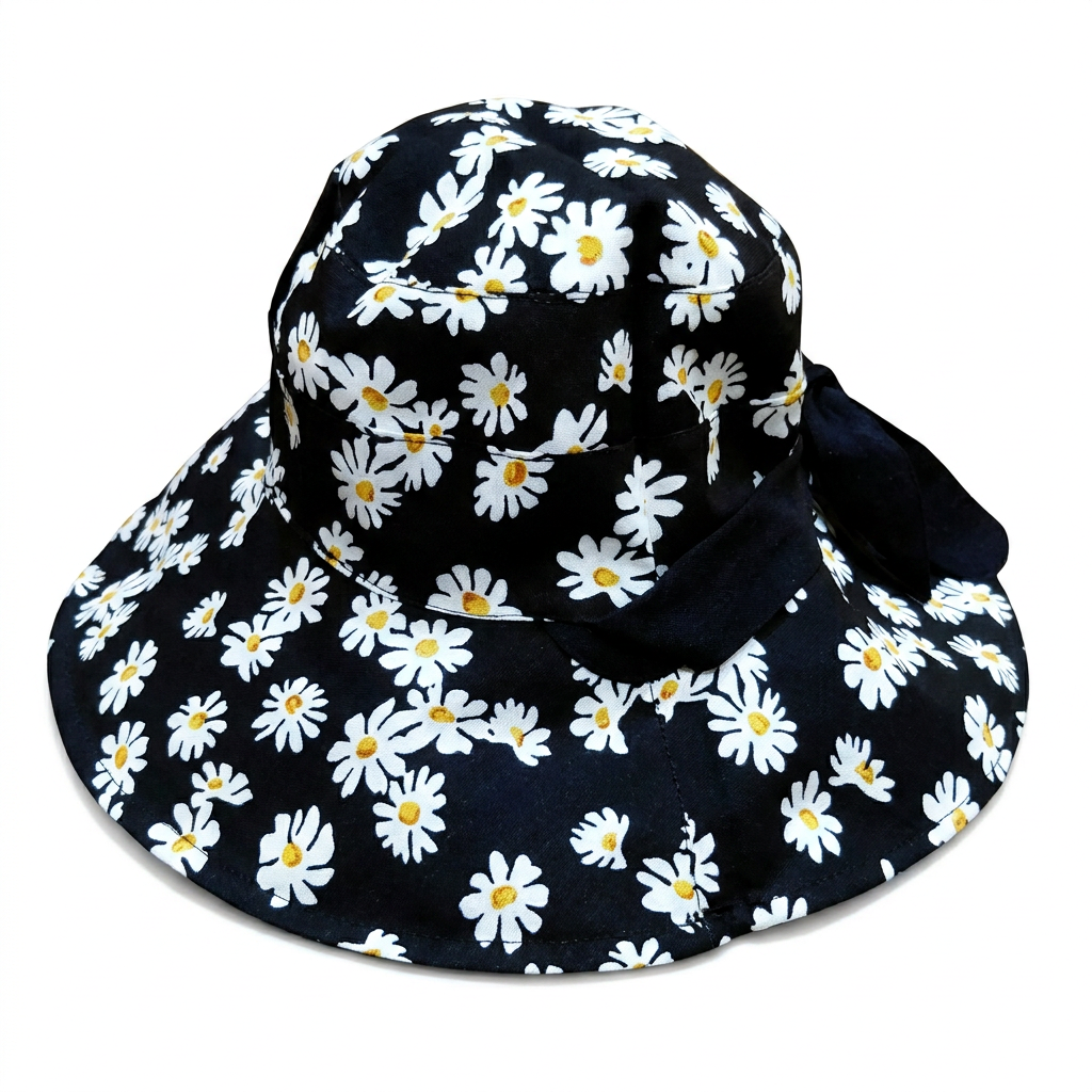 Daisy Sun Hat - Black