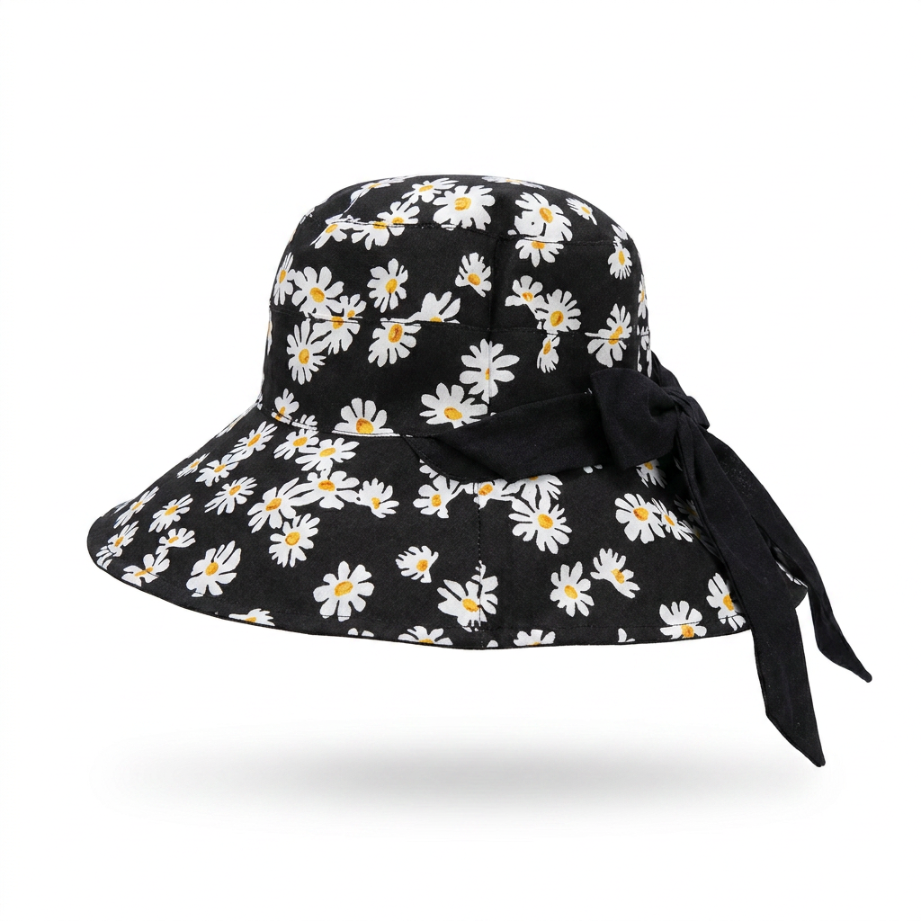 Daisy Sun Hat - Black