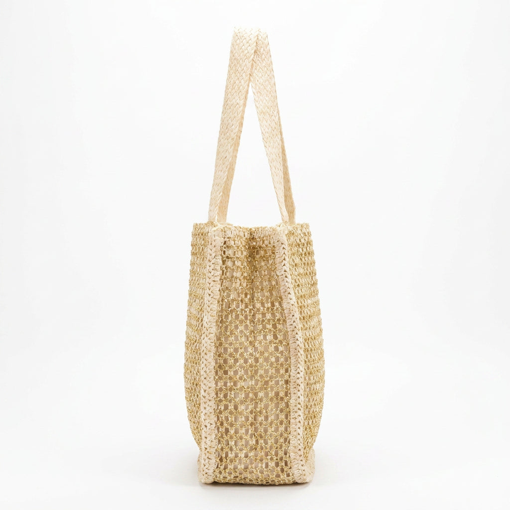 Woven Straw Net Tote