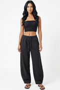 Balloon-Leg Drawstring Sweatpants