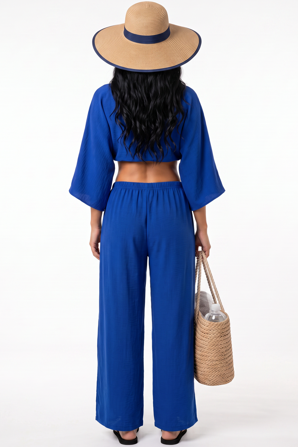 Dolman Crop &amp; Split-Leg Pant Set