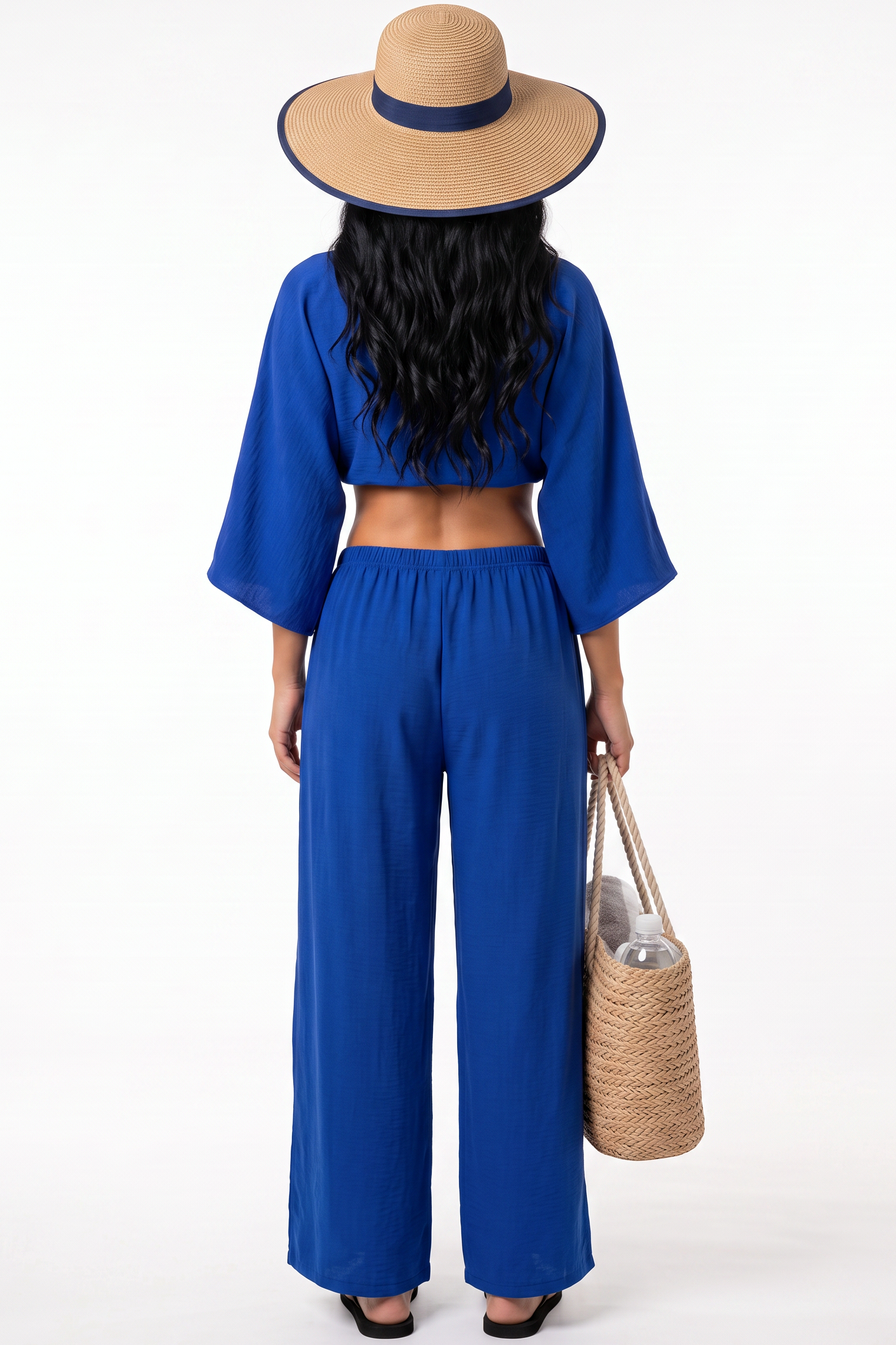 Dolman Crop &amp; Split-Leg Pant Set