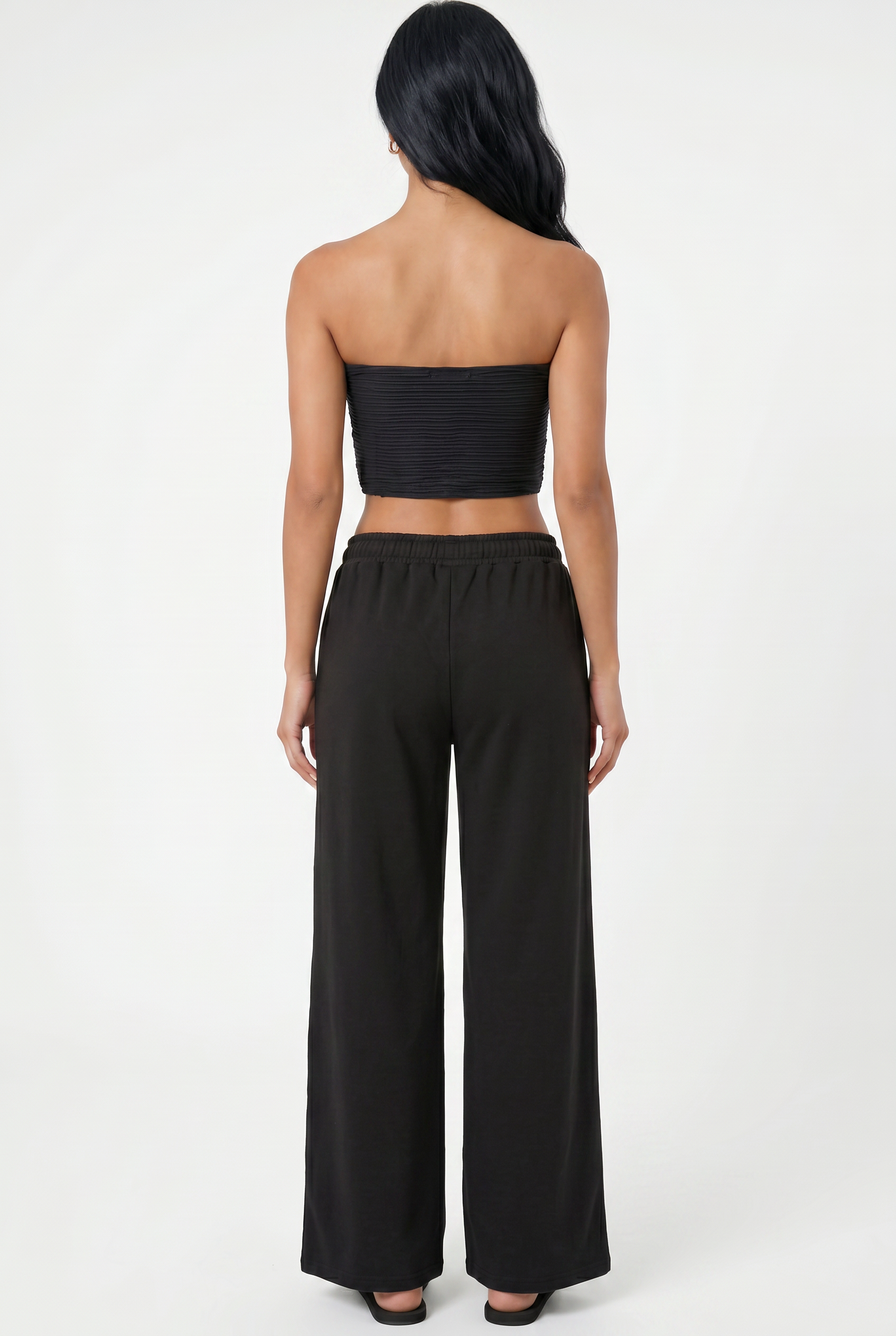 Wide-Leg Drawstring Sweatpants