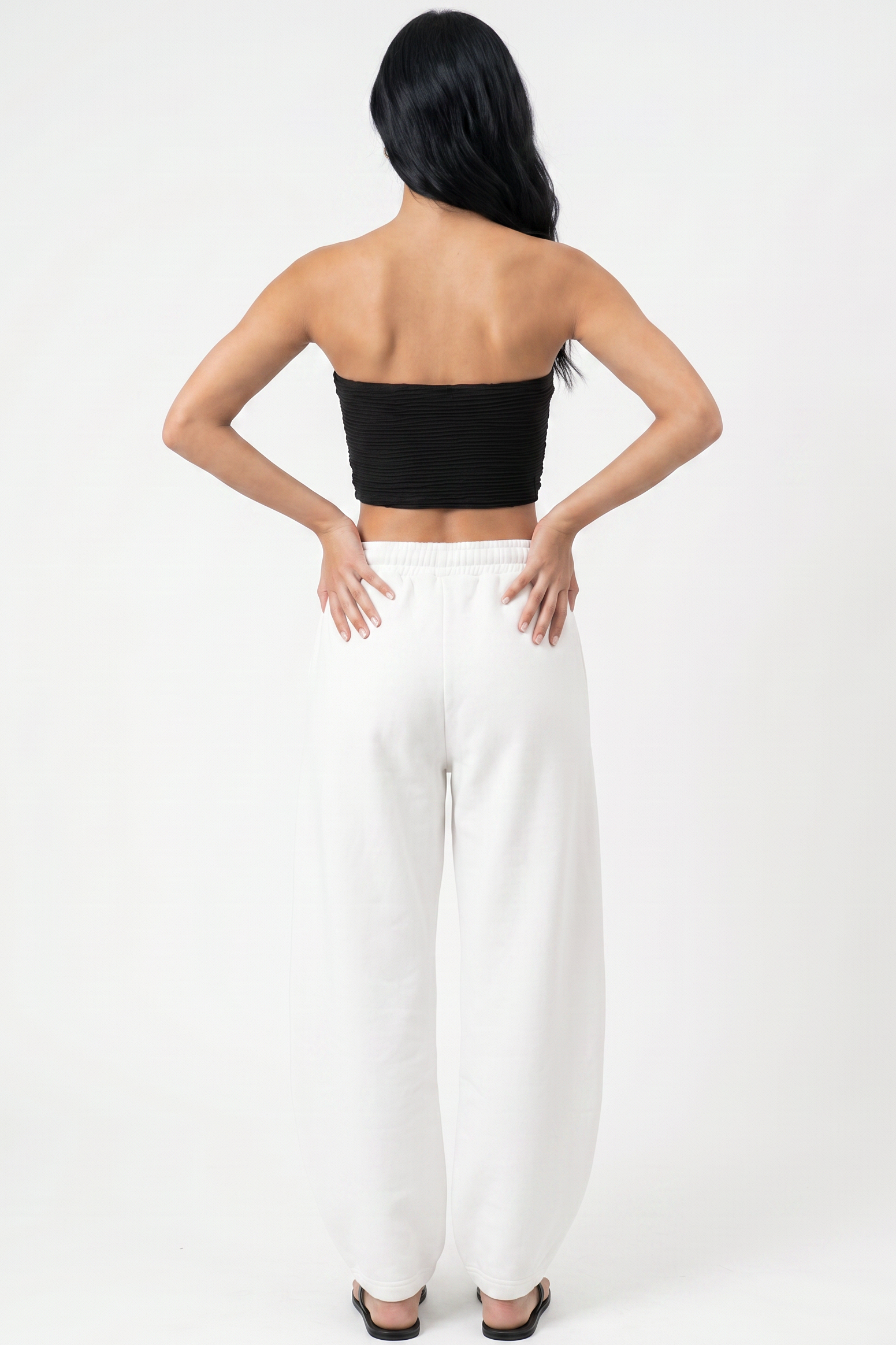 Balloon-Leg Drawstring Sweatpants