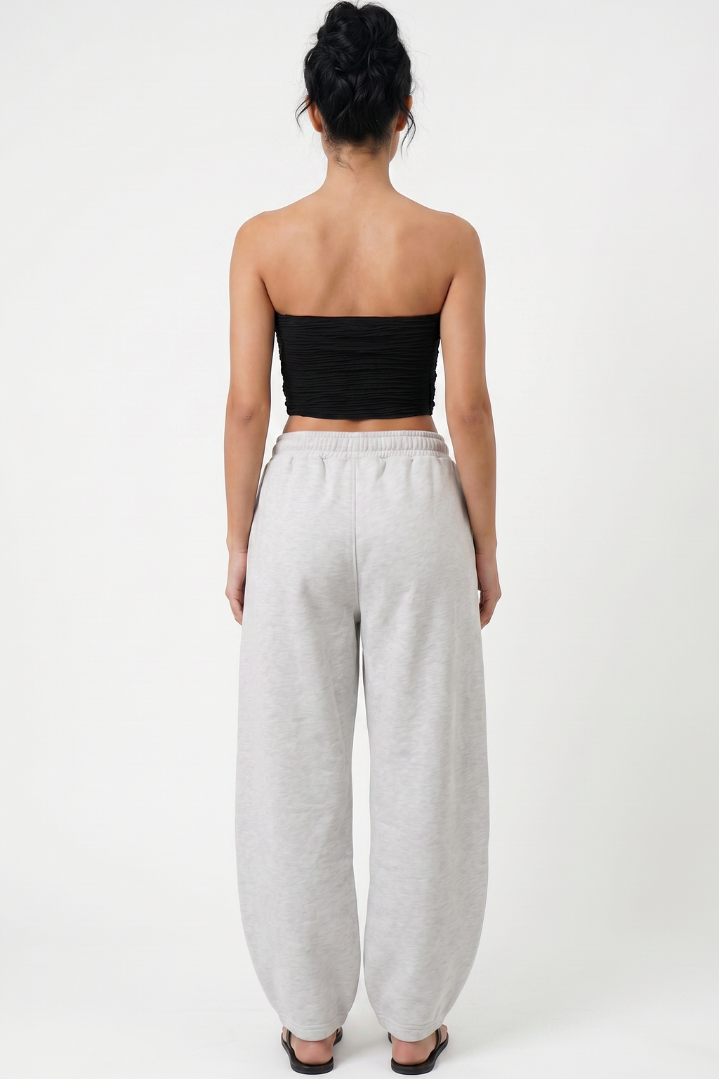 Balloon-Leg Drawstring Sweatpants