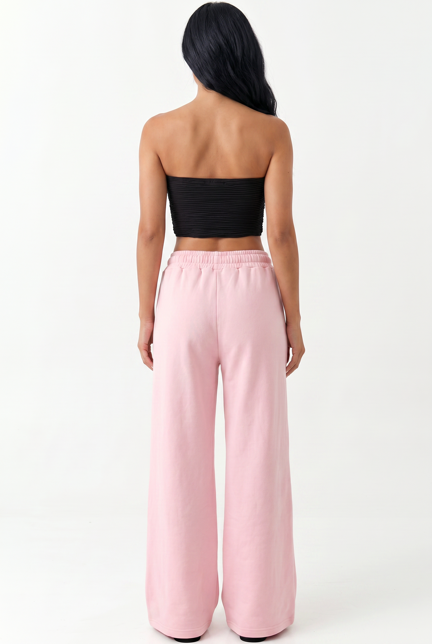 Wide-Leg Drawstring Sweatpants