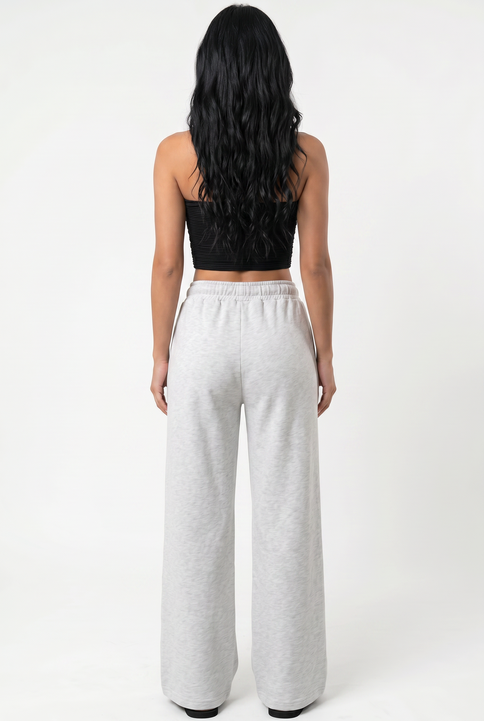 Wide-Leg Drawstring Sweatpants