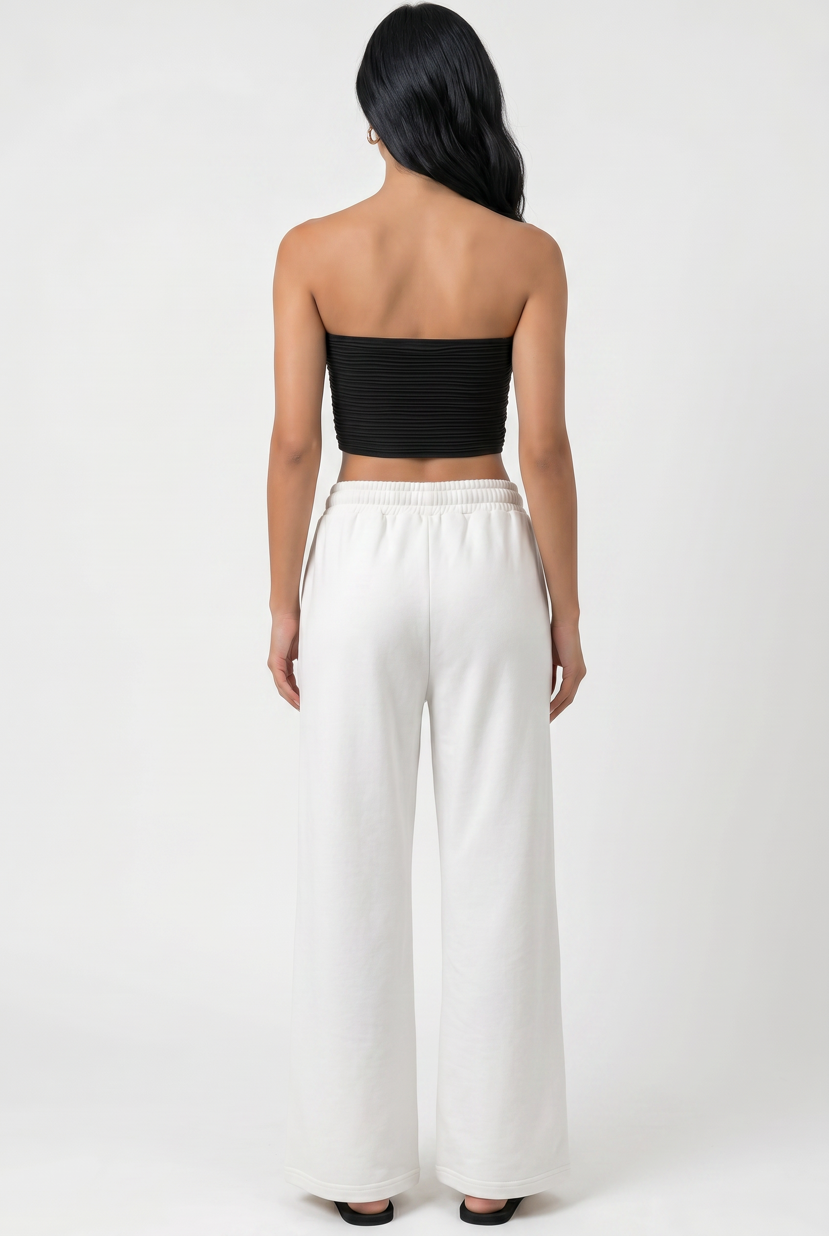 Wide-Leg Drawstring Sweatpants