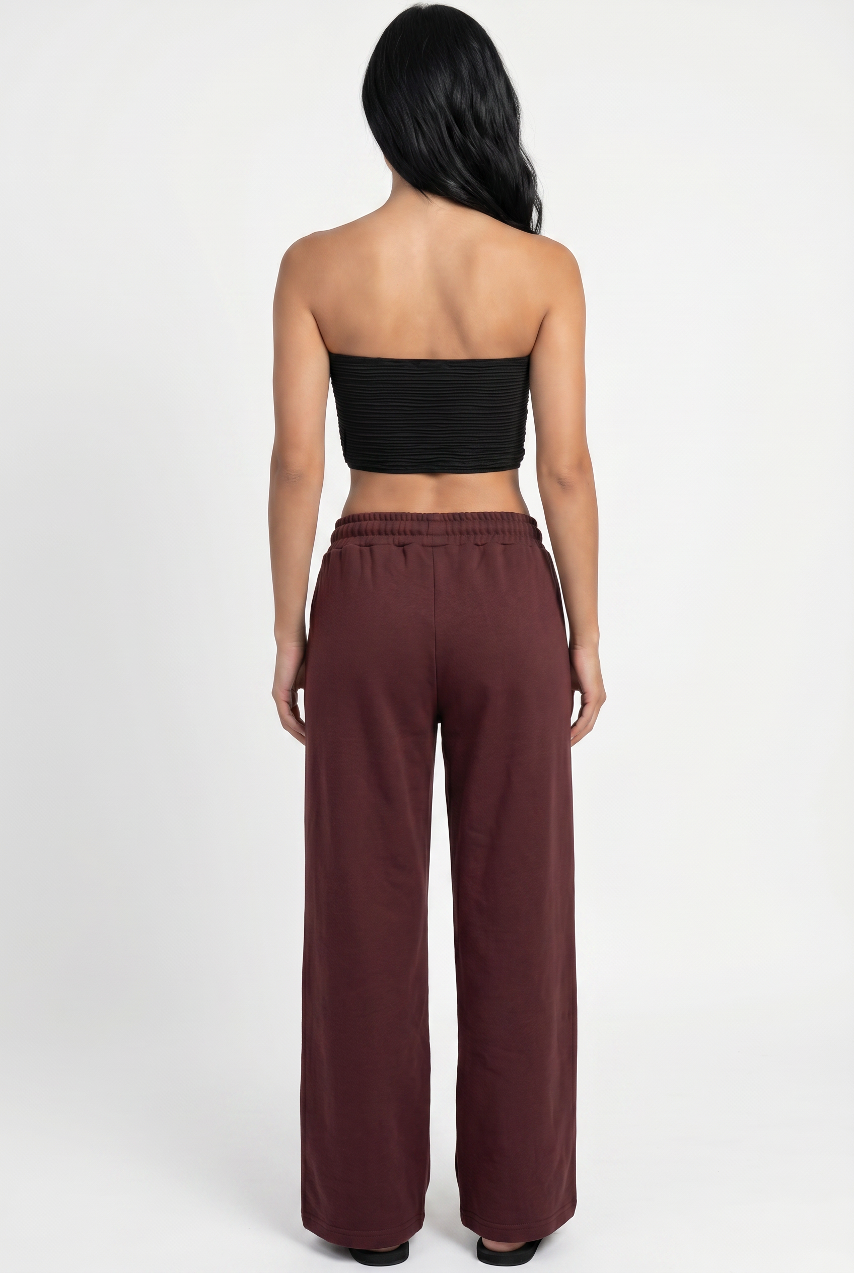 Wide-Leg Drawstring Sweatpants