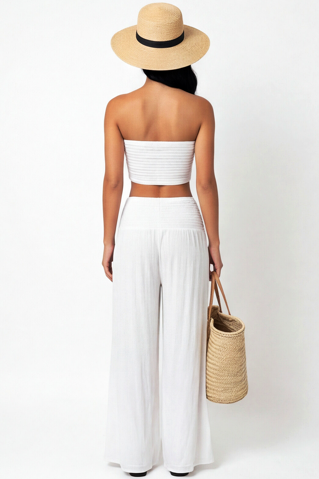 Bandeau & Wide-Leg Palazzo Set