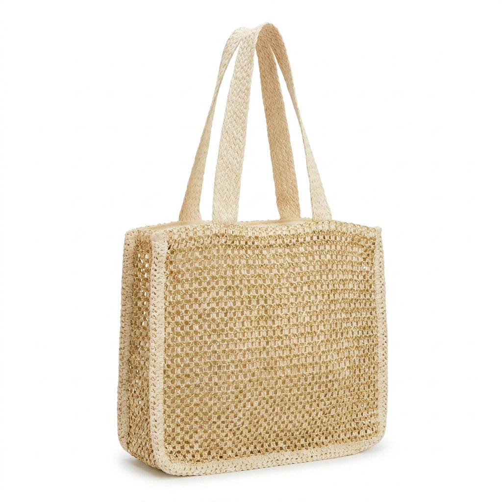 Woven Straw Net Tote