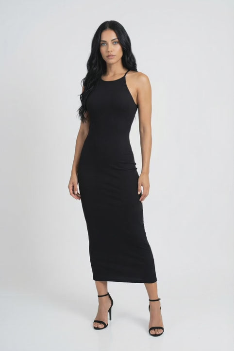 Maxi Ribbed Cotton Dress